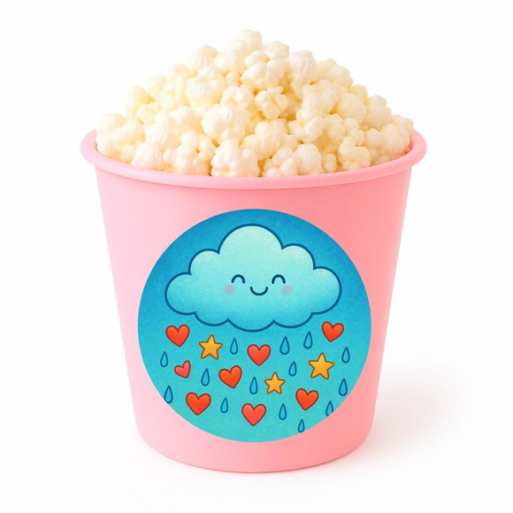 Balde de Pipoca Personalizado Infantil Chuva de Bênçãos - Imagem 3