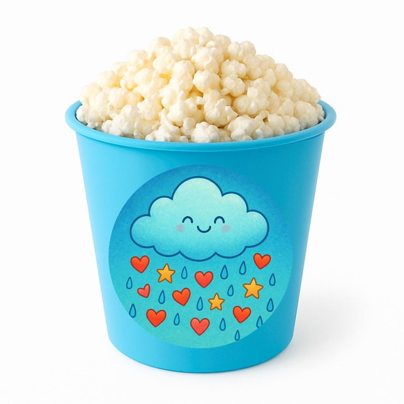 Balde de Pipoca Personalizado Infantil Chuva de Bênçãos - Imagem 2