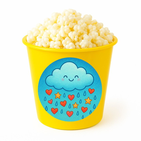 Balde de Pipoca Personalizado Infantil Chuva de Bênçãos - Imagem 4