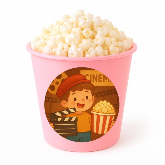 Balde de Pipoca Personalizado Infantil Cinema Antigo - Imagem 3