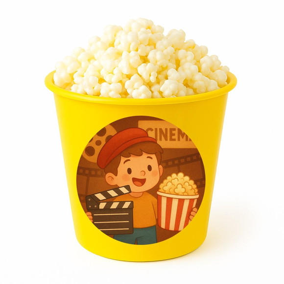Balde de Pipoca Personalizado Infantil Cinema Antigo - Imagem 4