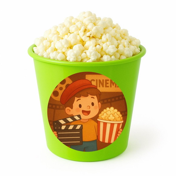 Balde de Pipoca Personalizado Infantil Cinema Antigo - Imagem 5