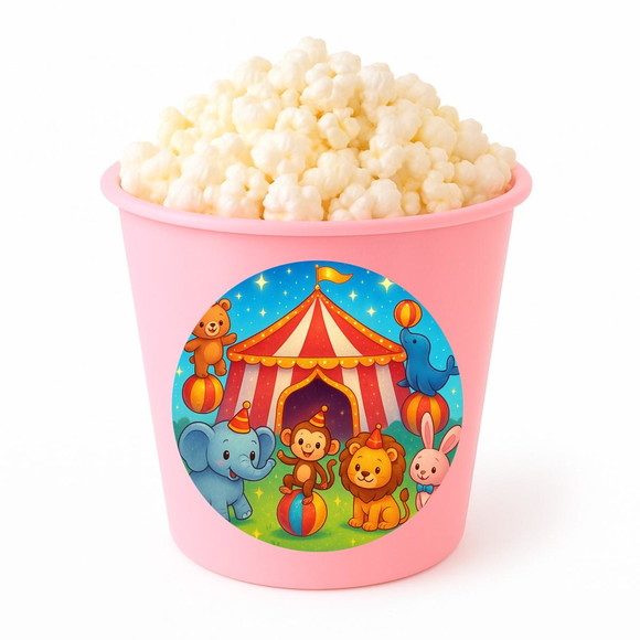 Balde de Pipoca Personalizado Infantil Circo Encantado - Imagem 3