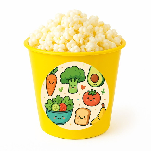 Balde de Pipoca Personalizado Infantil Comidinhas Saudáveis - Imagem 4