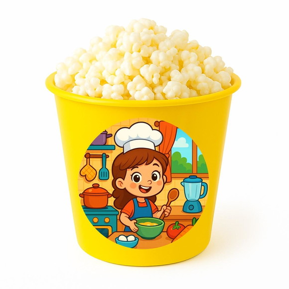 Balde de Pipoca Personalizado Infantil Cozinha Kids - Imagem 4