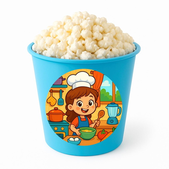 Balde de Pipoca Personalizado Infantil Cozinha Kids - Imagem 2
