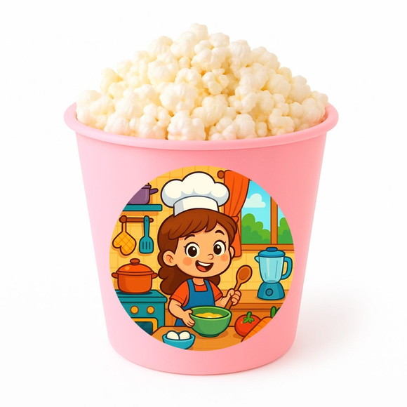 Balde de Pipoca Personalizado Infantil Cozinha Kids - Imagem 3