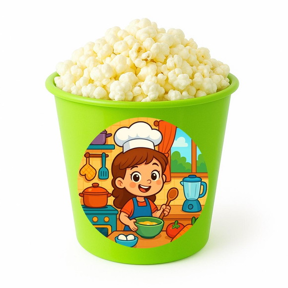Balde de Pipoca Personalizado Infantil Cozinha Kids - Imagem 5