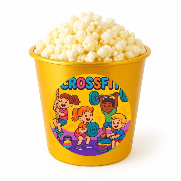 Balde de Pipoca Personalizado Infantil Crossfit