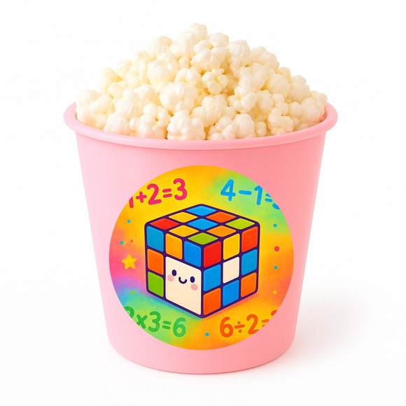 Balde de Pipoca Personalizado Infantil Cubo Mágico - Imagem 3