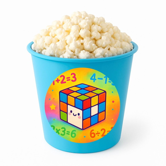 Balde de Pipoca Personalizado Infantil Cubo Mágico - Imagem 2
