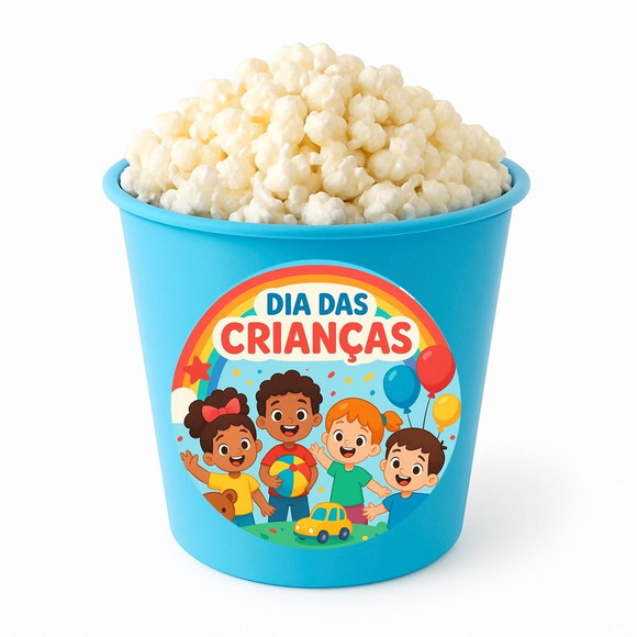Balde de Pipoca Personalizado Infantil Dia das Crianças - Imagem 2
