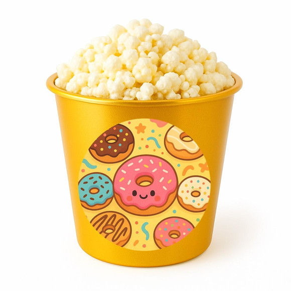 Balde de Pipoca Personalizado Infantil Donuts
