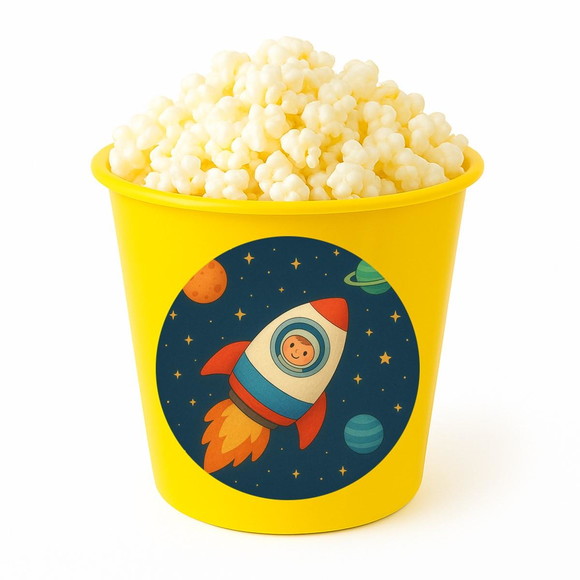 Balde de Pipoca Personalizado Infantil Espaço Sideral - Imagem 4