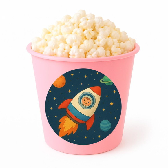 Balde de Pipoca Personalizado Infantil Espaço Sideral - Imagem 3
