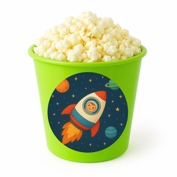Balde de Pipoca Personalizado Infantil Espaço Sideral - Imagem 5