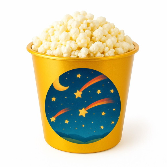 Balde de Pipoca Personalizado Infantil Estrelas Cadentes