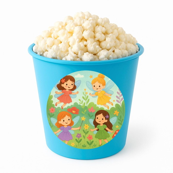 Balde de Pipoca Personalizado Infantil Fadas - Imagem 2