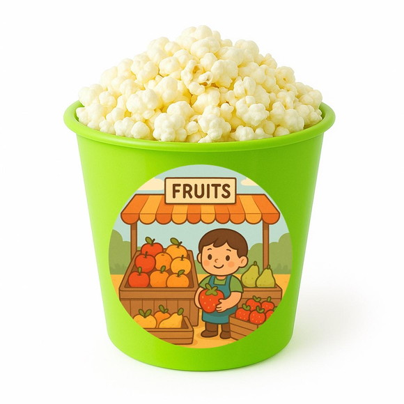 Balde de Pipoca Personalizado Infantil Feira de Frutas - Imagem 5