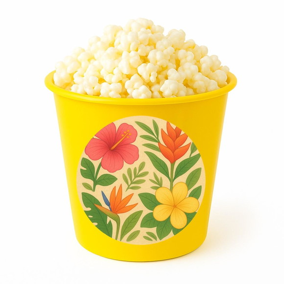 Balde de Pipoca Personalizado Infantil Flores Tropicais - Imagem 4