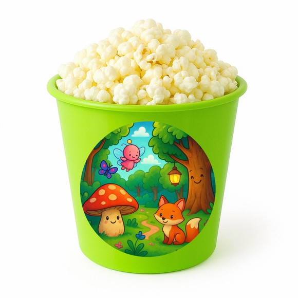 Balde de Pipoca Personalizado Infantil Floresta Encantada - Imagem 5