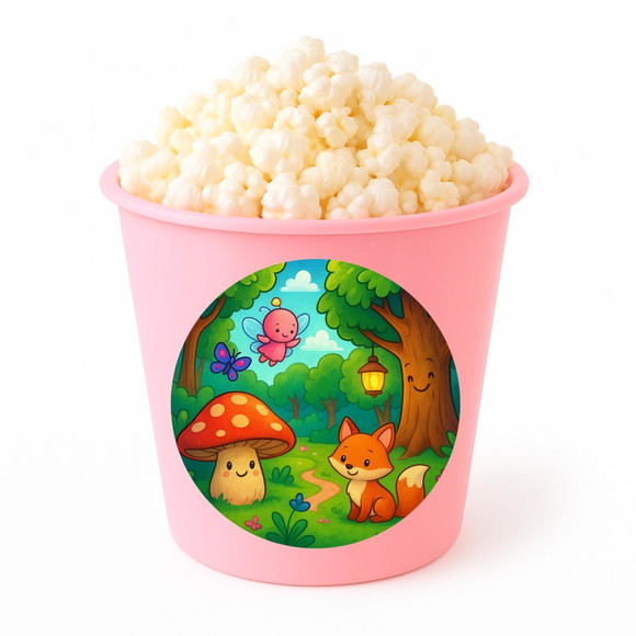 Balde de Pipoca Personalizado Infantil Floresta Encantada - Imagem 3