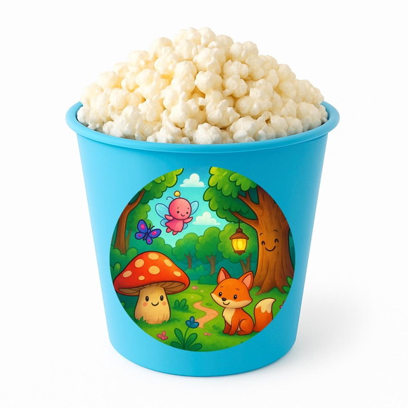 Balde de Pipoca Personalizado Infantil Floresta Encantada - Imagem 2