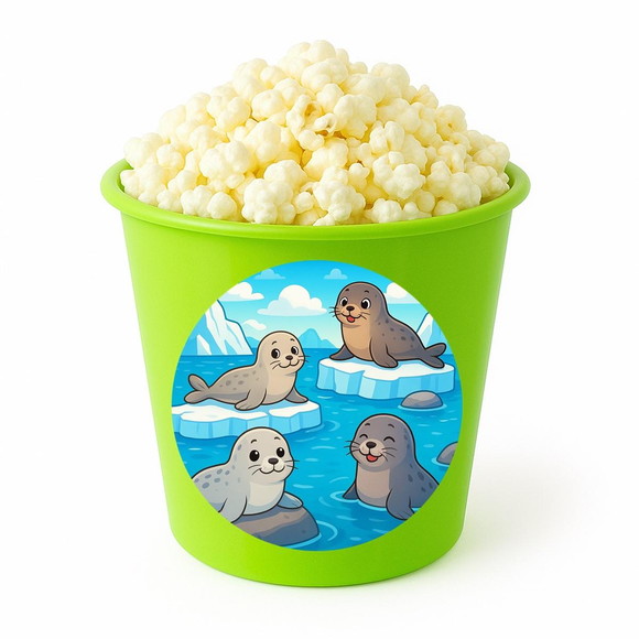 Balde de Pipoca Personalizado Infantil Focas - Imagem 5