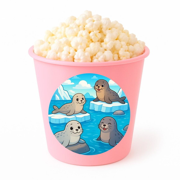 Balde de Pipoca Personalizado Infantil Focas - Imagem 3