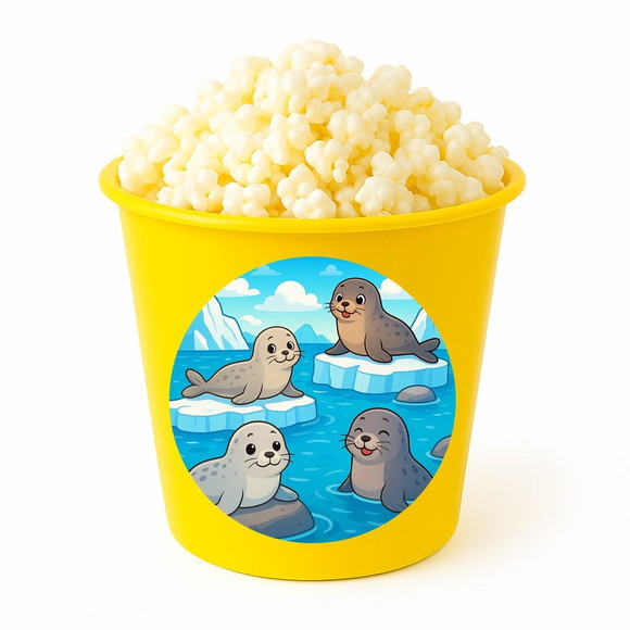 Balde de Pipoca Personalizado Infantil Focas - Imagem 4