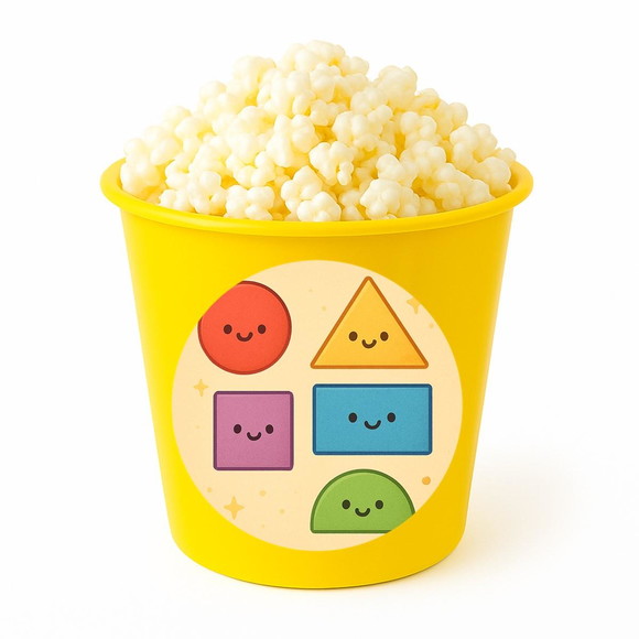 Balde de Pipoca Personalizado Infantil Formas Geométricas - Imagem 4