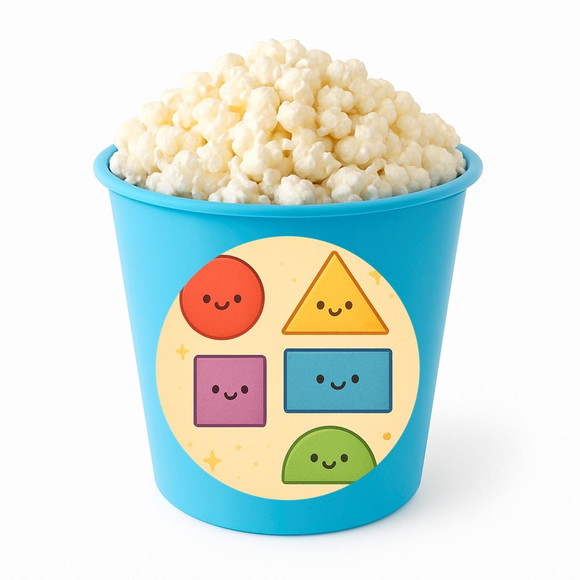 Balde de Pipoca Personalizado Infantil Formas Geométricas - Imagem 2