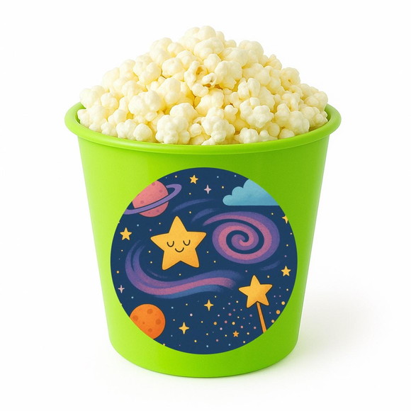 Balde de Pipoca Personalizado Infantil Galáxia Mágica - Imagem 5