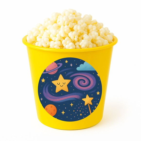 Balde de Pipoca Personalizado Infantil Galáxia Mágica - Imagem 4