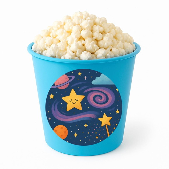 Balde de Pipoca Personalizado Infantil Galáxia Mágica - Imagem 2