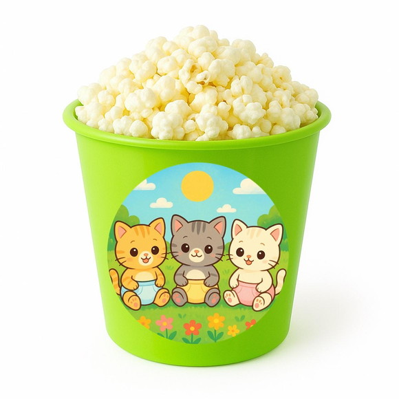 Balde de Pipoca Personalizado Infantil Gatinhos Baby - Imagem 5