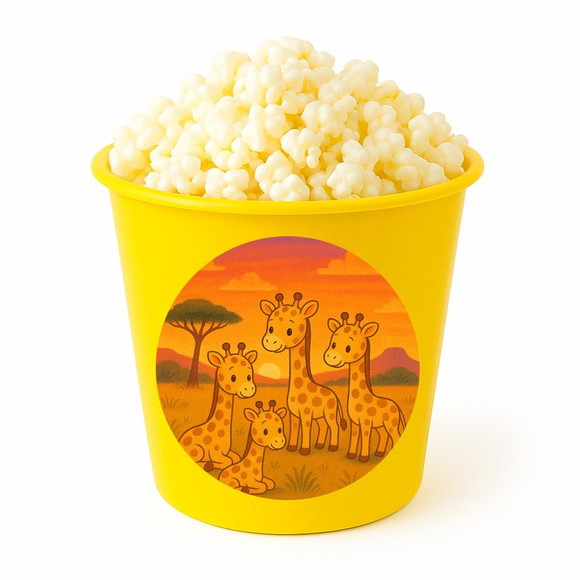 Balde de Pipoca Personalizado Infantil Girafinhas - Imagem 4