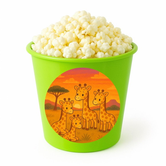 Balde de Pipoca Personalizado Infantil Girafinhas - Imagem 5