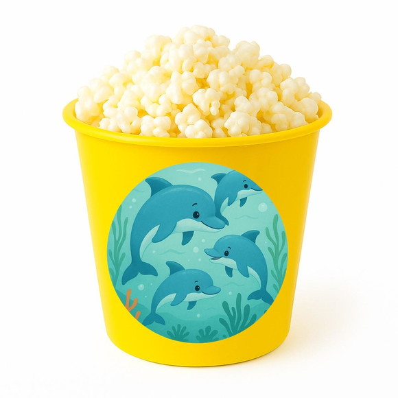 Balde de Pipoca Personalizado Infantil Golfinhos - Imagem 4