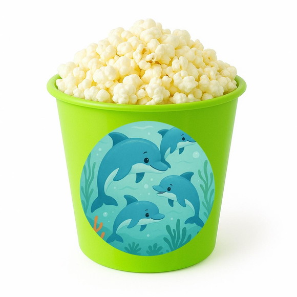 Balde de Pipoca Personalizado Infantil Golfinhos - Imagem 5