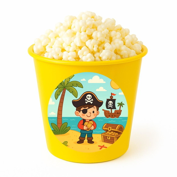 Balde de Pipoca Personalizado Infantil Ilha Pirata - Imagem 4