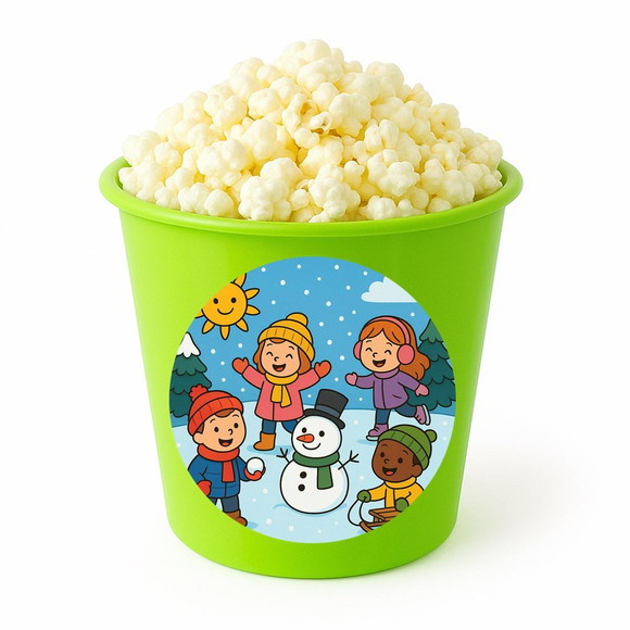 Balde de Pipoca Personalizado Infantil Inverno Divertido - Imagem 5