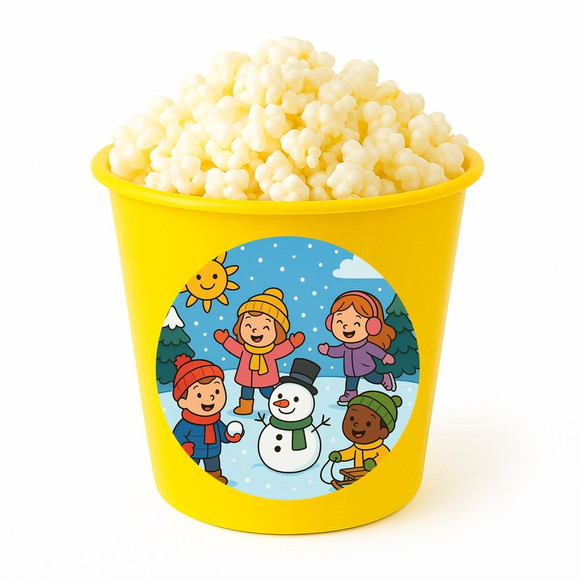 Balde de Pipoca Personalizado Infantil Inverno Divertido - Imagem 4