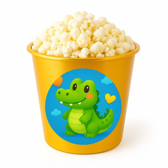 Balde de Pipoca Personalizado Infantil Jacaré Baby