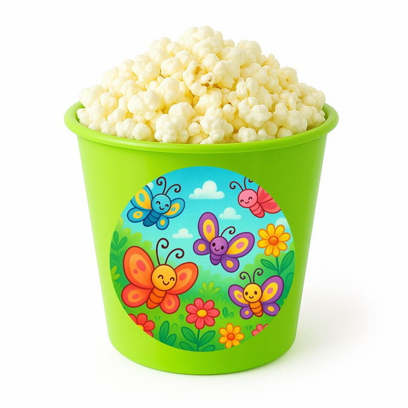 Balde de Pipoca Personalizado Infantil Jardim das Borboletas - Imagem 5