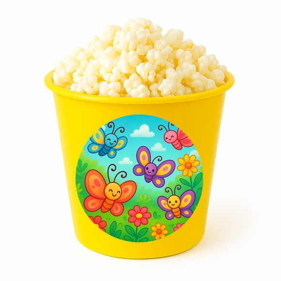Balde de Pipoca Personalizado Infantil Jardim das Borboletas - Imagem 4