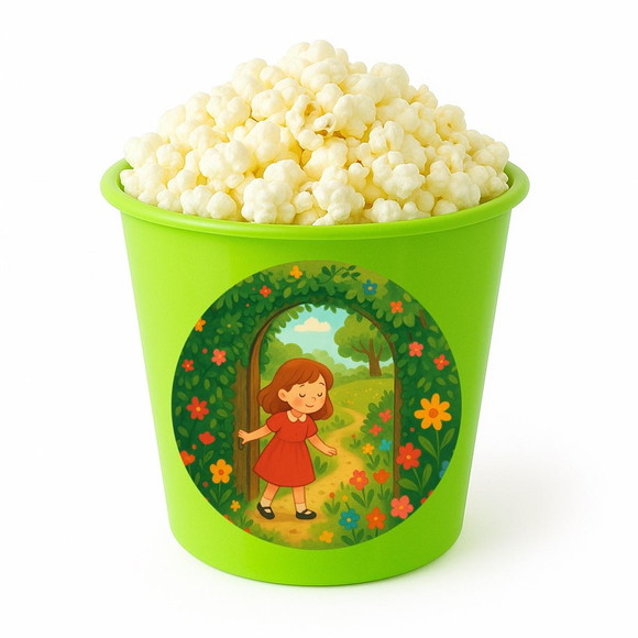 Balde de Pipoca Personalizado Infantil Jardim Secreto - Imagem 5