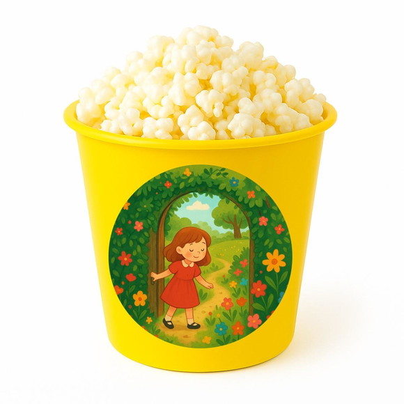 Balde de Pipoca Personalizado Infantil Jardim Secreto - Imagem 4
