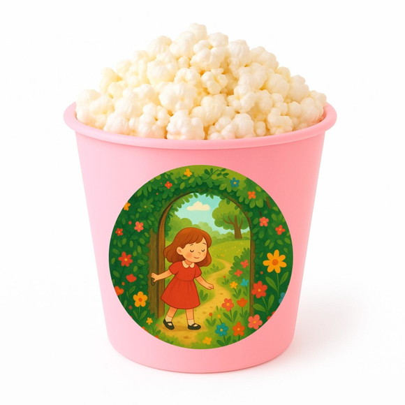 Balde de Pipoca Personalizado Infantil Jardim Secreto - Imagem 3
