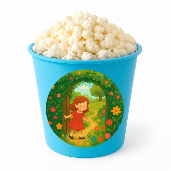 Balde de Pipoca Personalizado Infantil Jardim Secreto - Imagem 2